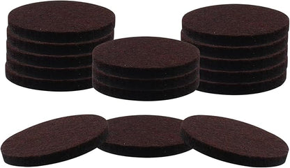 16 Pcs 2”/50mm Felt Furniture Pads Brown Round Self Adhesive Furniture Pads 5mm Thick Anti Scratch Floor Protectors for Furniture Feet Chair Legs | Furniture Pads - TrueDesk