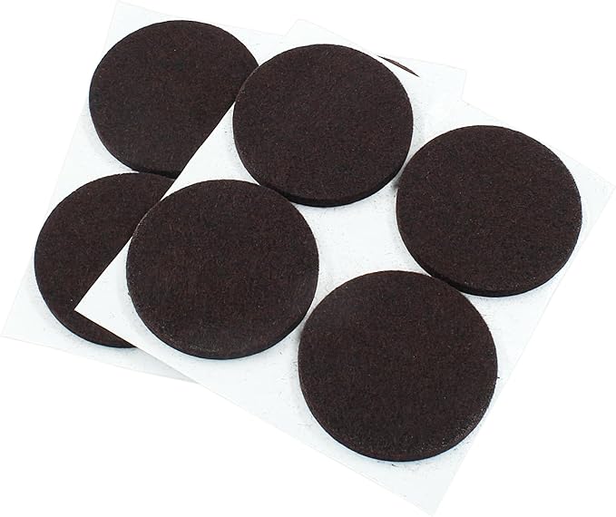 16 Pcs 2”/50mm Felt Furniture Pads Brown Round Self Adhesive Furniture Pads 5mm Thick Anti Scratch Floor Protectors for Furniture Feet Chair Legs | Furniture Pads - TrueDesk