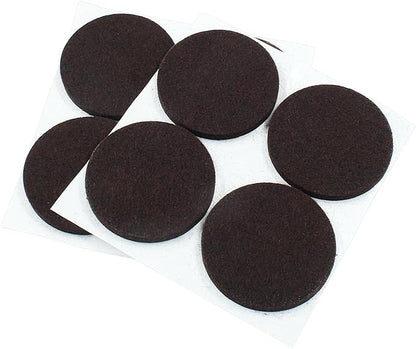 16 Pcs 2”/50mm Felt Furniture Pads Brown Round Self Adhesive Furniture Pads 5mm Thick Anti Scratch Floor Protectors for Furniture Feet Chair Legs | Furniture Pads - TrueDesk