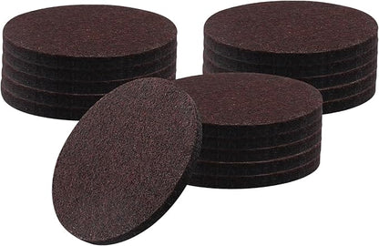 16 Pcs 3”/75mm Felt Furniture Pads Brown Round Self Adhesive Furniture Pads 5mm Thick Anti Scratch Floor Protectors for Furniture Feet Chair Legs | Furniture Pads - TrueDesk