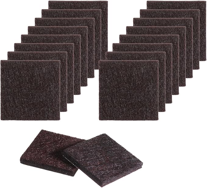 16 PCS Square Felt Furniture Pads, 1.5 X 1.5 Inch Chair Leg Floor Protectors Self Adhesive Cuttable Felt Furniture Leg Pads Anti Scratch Floor Protectors for Hardwood Floors, Brown | Furniture Pads - TrueDesk