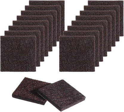 16 PCS Square Felt Furniture Pads, 1.5 X 1.5 Inch Chair Leg Floor Protectors Self Adhesive Cuttable Felt Furniture Leg Pads Anti Scratch Floor Protectors for Hardwood Floors, Brown | Furniture Pads - TrueDesk