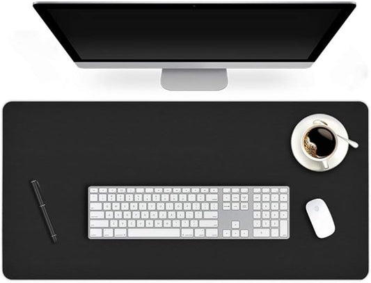 17 X 36 Inch Office Desk Pad Table Protector on Top of Desks PU Leather Desk Blotter Laptop Computer Gaming Under Keyboard Mouse Pad Waterproof Writing Mat Desktop Cover for Women Men Kids Girls Black | Desk Pads Blotters - TrueDesk