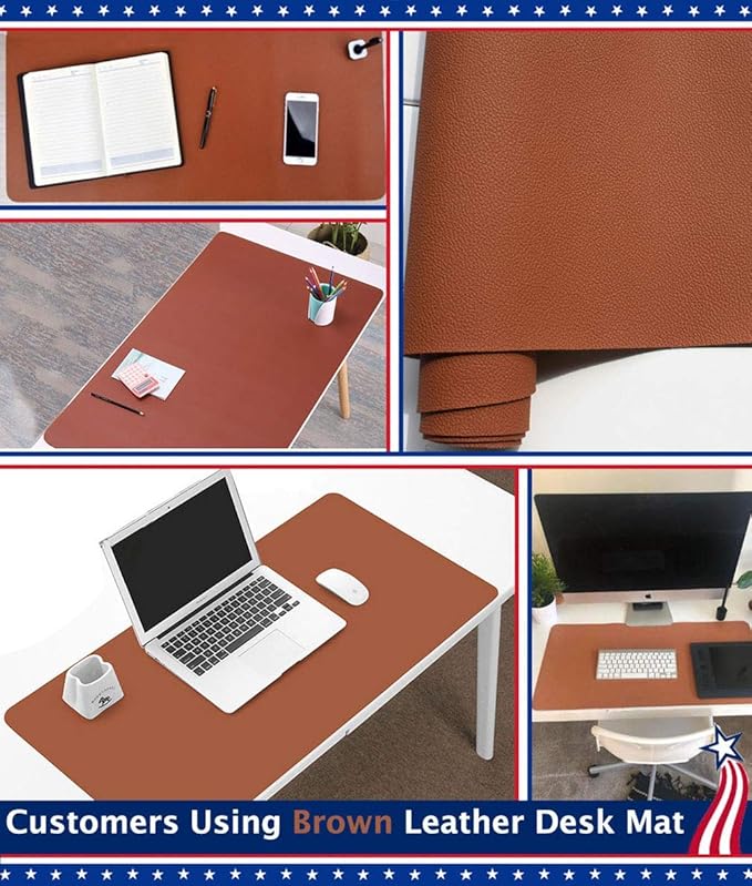 17 X 36 Inch Office Desk Pad Table Protector on Top of Desks PU Leather Desk Blotter Laptop Computer Gaming Under Keyboard Mouse Pad Waterproof Writing Mat Desktop Cover for Women Men Kids Girls Black | Desk Pads Blotters - TrueDesk