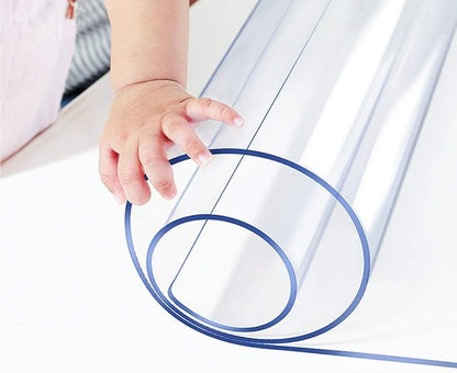17x42 Inch Clear PVC Desk Pad Dining Room Table Protector Plastic Tablecloth Mat Office Desk Blotter 1.5mm Thick Rectangular Waterproof Odorless No - Slip Vinyl Table Cover for Wooden Glass Countertop | Table Pads - TrueDesk