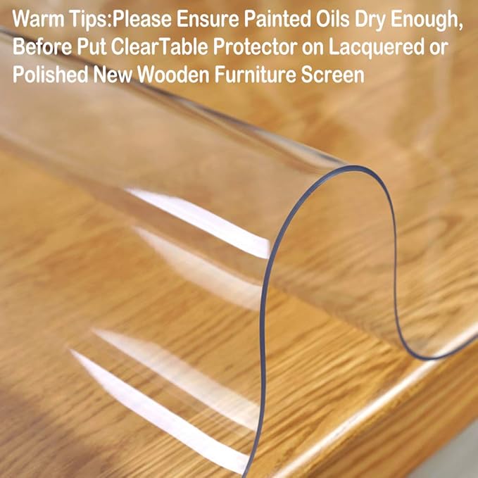 18x42 Office Desk Blotter Mat Clear Plastic Table Protector Cover Pad PVC Transparent Topper Surface Pro ection Mat Pad Anti Scratch Table Mat Glass Dinner End Table Protector Waterproof Easy Clean | Table Pads - TrueDesk