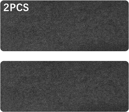 2 Pcs Large Felt Desk mat 36x12 inches, with Non - Slip Full Desk Mouse Pad,Office Computer Desk Mat for Keyboard,Felt Desk Mat for Desk Pad Protector (Dark Gray) | Desk Pads Blotters - TrueDesk