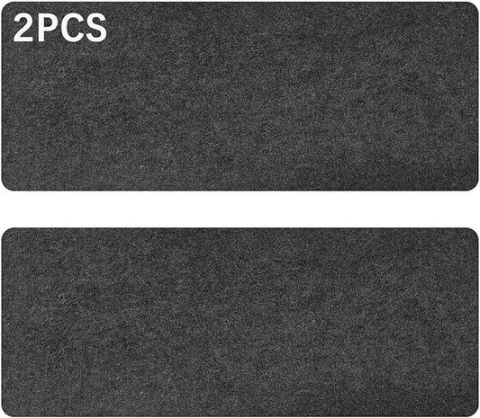 2 Pcs Large Felt Desk mat 36x12 inches, with Non - Slip Full Desk Mouse Pad,Office Computer Desk Mat for Keyboard,Felt Desk Mat for Desk Pad Protector (Dark Gray) | Desk Pads Blotters - TrueDesk