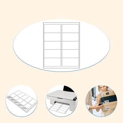 2” x 4” (300 Labels) Shipping Mailing Labels, Printable White Sticker Label for Laser Inkjet Printer, Permanent Adhesive Mailing Address Labels for Packages Envelopes (30 Sheets) | Laser Inkjet Printer Labels - TrueDesk