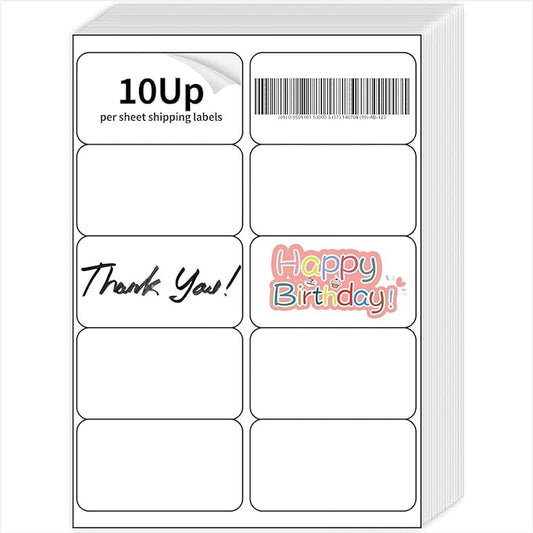 2" x 4" Mailing Labels,2000 Sheets Shipping Labels Printable White Sticker Labels for Laser/Inkjet Printer,Permanent Adhesive Address Labels,10 Labels per Sheet | Laser Inkjet Printer Labels - TrueDesk