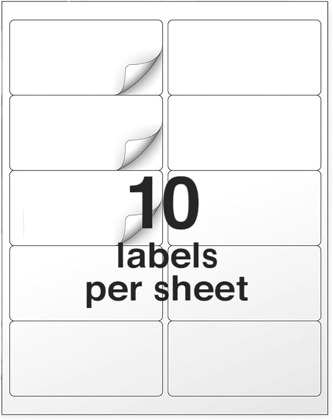 2" x 4" Shipping Address Labels for Laser Inkjet Printer, Mailing Label White for Package or Envelope, Printable Label Sheet 5163 8163 (100 Sheets 1000 Labels) | Laser Inkjet Printer Labels - TrueDesk