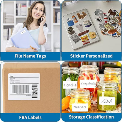 2” x 4” Shipping Labels 5000 Address Labels Printable, White Sticker Label Sheets for Laser Inkjet Printers (10 Labels/Sheet, 500 Sheets) | Laser Inkjet Printer Labels - TrueDesk
