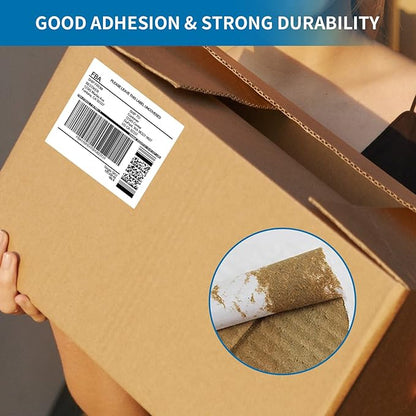 2” x 4” Shipping Labels 5000 Address Labels Printable, White Sticker Label Sheets for Laser Inkjet Printers (10 Labels/Sheet, 500 Sheets) | Laser Inkjet Printer Labels - TrueDesk