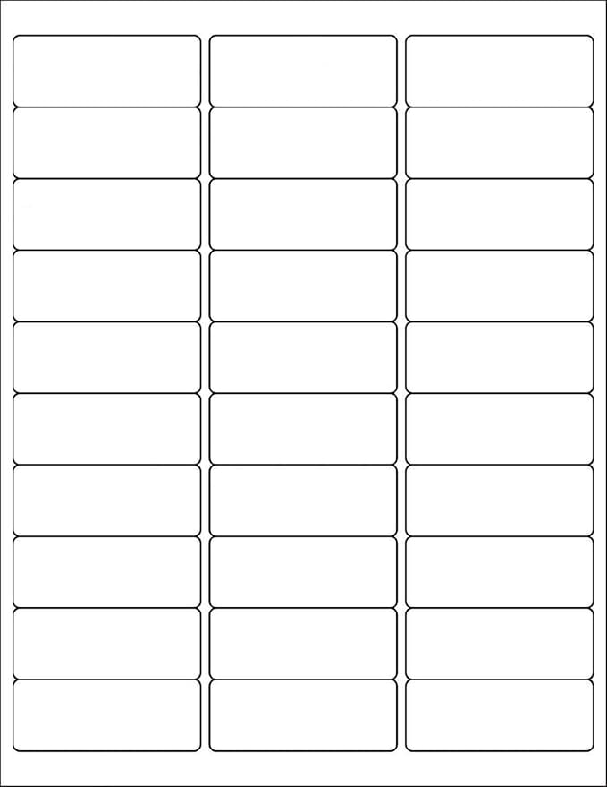 [2000 Sheets] 1” X 2 - 5/8” Printable Address Labels 60000 Mailing Label for Envelopes 30 - up Labels White, 5160 8160 Label Sheet for Laser Inkjet Printer | Laser Inkjet Printer Labels - TrueDesk