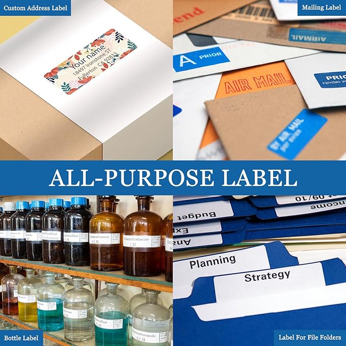 [2000 Sheets 60000 Labels] BESTIKER Address Labels 1” x 2 - 5/8” Shipping Mailing Labels 30 per Page Printable FBA Barcode Label, Laser & Inkjet Printer Labels 30up White | Laser Inkjet Printer Labels - TrueDesk