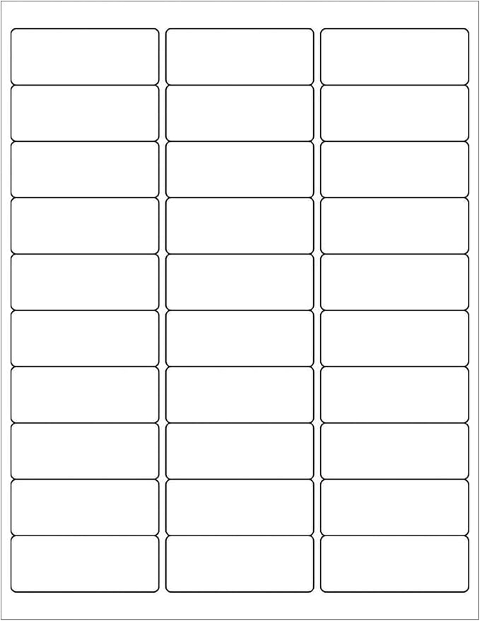 (2000 Sheets, 60000 Labels) Sticker Paper, 1" x 2 5/8" Shipping Address Labels, 30 Per Page Self Adhesive Mailing Label for Laser and Inkjet Printers | Laser Inkjet Printer Labels - TrueDesk