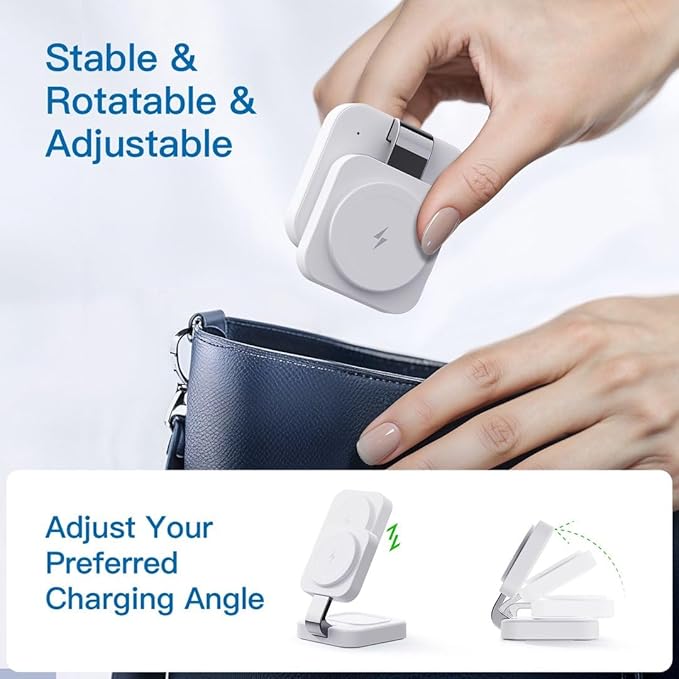 2026 Traveling Wireless Magnetic Fast Charging Station,3 in 1 Charger with i Phone 17 16 15 14 13 12 Pro Max Plus,Apple Watch Series & Air pod 4 3 2 Pro - Gifts for Wife & Husband(Rose Red) | Wireless Chargers - TrueDesk
