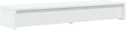 YAFF Monitor Stand with Drawers White 39.4x10.6x5.9 Engineered Wood,Electronics,Electronics Accessories,Computer Accessories,Computer Risers & Stands,854670