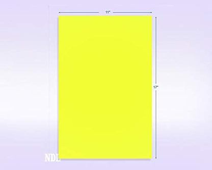 NextDayLabels Color Cardstock Paper - 50 Sheets - 11" x 17" - Lemon 65 lb (147 gsm) - Thick Colored Paper for Crafting, Invitations, Posters, Flyers, and DIY Projects - Made in USA