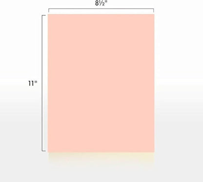 Colored Copy Paper, 20 LB (75 GSM) 8.5 X 11, 500 Sheets (Peach)
