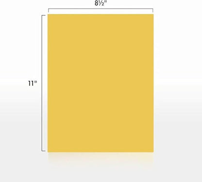 Colored Copy Paper, 20 LB (75 GSM) 8.5 X 11, 500 Sheets (Gold)
