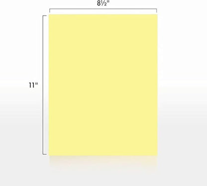 Colored Copy Paper, 20 LB (75 GSM) 8.5 X 11, 500 Sheets (Canary)