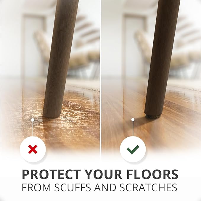 235 pcs Felt Furniture Pads Brown & Beige X - Protector! Huge Quantity of Furniture Pads for Hardwood Floors – Your Ideal Wood Floor Protectors for Furniture. Protect Any Type of Hard Floor! | Furniture Pads - TrueDesk