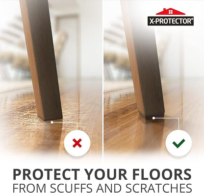 24 Heavy - Duty Felt Furniture Pads 1” 1/4” Thick X - Protector! Square Felt Pads for Furniture Feet - The Best Felt Floor Protectors for Furniture to Prevent Scratches. Protect Your Hard Floor! (Brown) | Furniture Pads - TrueDesk