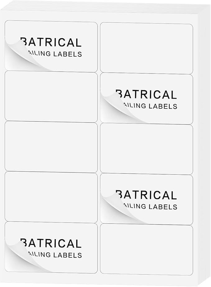 2"×4" Shipping Labels 300 Labels Sticker Paper for Laser/Ink Jet Printer mailing Labels 8.5"×11" White 10 per Sheet | Laser Inkjet Printer Labels - TrueDesk
