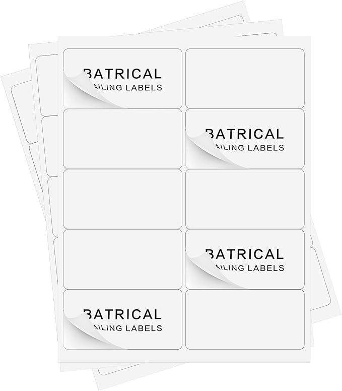 2"×4" Shipping Labels 300 Labels Sticker Paper for Laser/Ink Jet Printer mailing Labels 8.5"×11" White 10 per Sheet | Laser Inkjet Printer Labels - TrueDesk