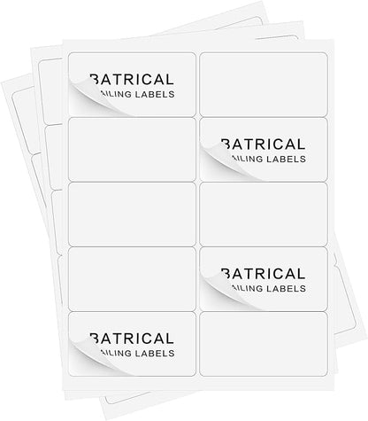 2"×4" Shipping Labels 300 Labels Sticker Paper for Laser/Ink Jet Printer mailing Labels 8.5"×11" White 10 per Sheet | Laser Inkjet Printer Labels - TrueDesk