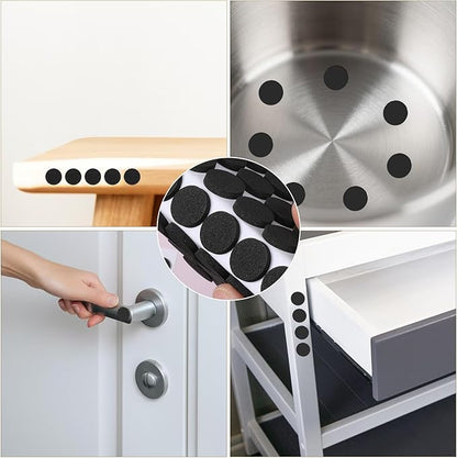 240 Pcs Mini Foam Felt Pads Small, Felt Dots Furniture Pads 3/8 Inches Self Stick Pad Furniture Pad Self Adhesive EVA Foam Dot Circles for Cabinet Doors Desks Drawers Floor (Black) | Furniture Pads - TrueDesk