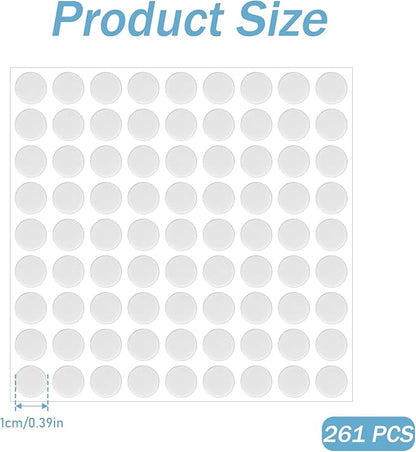 261 Pcs Mini Foam Felt Pads, Self Stick Pads Furniture Felt Pads Round 3/8 Inches Diameter Self Adhesive Felt Pads for Cabinet Doors Furniture Desks Drawers Floor | Furniture Pads - TrueDesk
