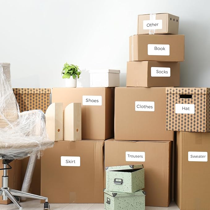 2''x 4" Address Labels, 200 Label Stickers - Laser/Ink Jet Printer Mailing Labels, 8.5"x11" White 20 per Sheet | Laser Inkjet Printer Labels - TrueDesk