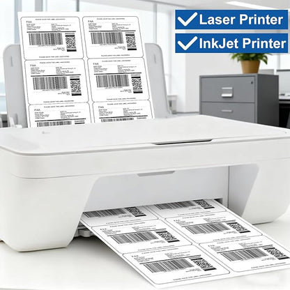 3 1/3" x 4" Shipping Address Label 100 Sheets 600 Mailing Labels for Laser Inkjet Printers, 5164 8164 Printable Label Paper, Matte White 6 - per - Page | Laser Inkjet Printer Labels - TrueDesk