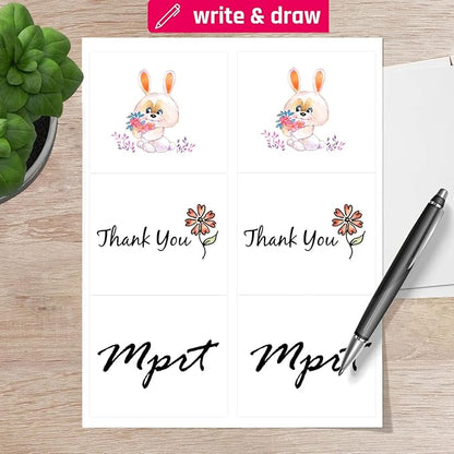 3 - 1/3" x 4" Shipping Address Labels 300 Label Stickers Paper for Laser/Inkjet Printer 6 per Page Printable Mailing Labels, FBA Box Labels - Matte, 50 Sheets | Laser Inkjet Printer Labels - TrueDesk