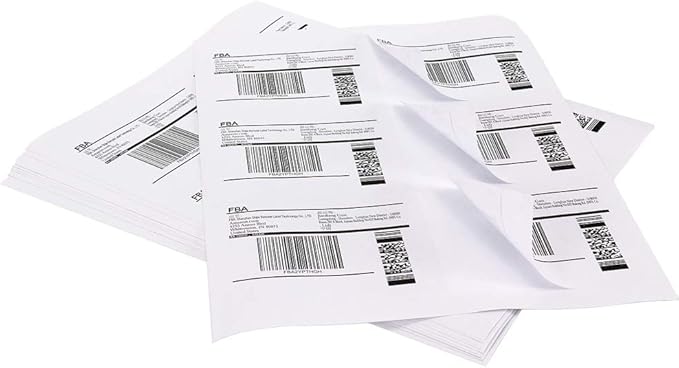 3 - 1/3" x 4" Shipping Address Labels 600 Label Stickers Paper for Laser/Inkjet Printer 6 per Page Printable Mailing Labels, FBA Box Labels - Matte, 100 Sheets | Laser Inkjet Printer Labels - TrueDesk