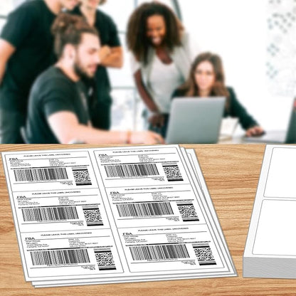[30 Sheets 180 Labels] Shipping Labels 3 1/3"x4" Printable White 6 up Labels for Laser/Inkjet Printers, Mailing FBA Address Label Sticker Paper - Permanent Adhesive Label Blank | Laser Inkjet Printer Labels - TrueDesk