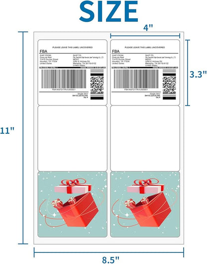 [30 Sheets 180 Labels] Shipping Labels 3 1/3"x4" Printable White 6 up Labels for Laser/Inkjet Printers, Mailing FBA Address Label Sticker Paper - Permanent Adhesive Label Blank | Laser Inkjet Printer Labels - TrueDesk