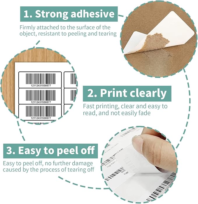 30 up Labels 1" x 2 - 5/8" Shipping Address Labels, FBA SKU Barcode Tags, 1000 Sheets 30 Per Page Mailing Labels for Laser/Inkjet Printers | Laser Inkjet Printer Labels - TrueDesk