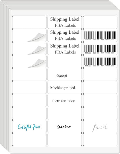30 UP Labels 1"x2 - 5/8" Mailing Labels Shipping Address FBA Labels for Laser/Inkjet Printers, White Blank Sticker Name Tags, Printable Address Labels (500 Sheets, 15,000 Labels) | Laser Inkjet Printer Labels - TrueDesk
