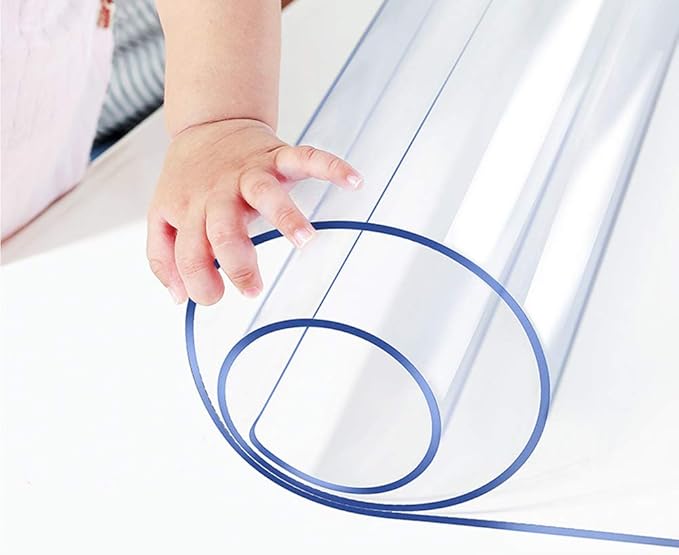 30x46 in Clear PVC Office Desk Pad for Computer Vinyl Glass Table Protector for Dining Room Night Table Mouse Pad Blotter Desk Writing Surface Protection Mat for Office Home Waterproof Easy Clean | Table Pads - TrueDesk