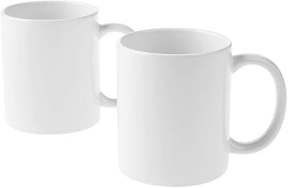 Cricut Beveled Blank, Ceramic-Coated, Dishwasher & Microwave Safe Mug to Decorate, Mug Press & Infusible Ink Compatible,12 Oz Sublimation, Ideal for Crafts and Printing, 2 Count, White