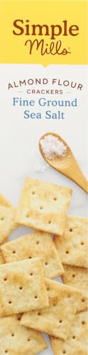 Simple Mills Almond Flour Crackers, Fine Ground Sea Salt, 4.25 Oz (Pack of 2)