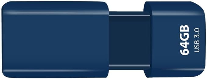 GIGASTONE 64GB Flash Drive, Z60NB USB 3.2 Gen 1, Ultra Fast, Retractable Capless Slider Design, Data Storage, Backup for PC/Mac/TV/Car Audio, USB 2.0/3.0/3.1 Compatible (Random Color)