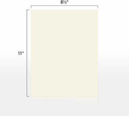 LUXPaper 8.5" x 11" Classic Crest Paper | Letter Size | Baronial Ivory | 24lb. Text | 50 Qty
