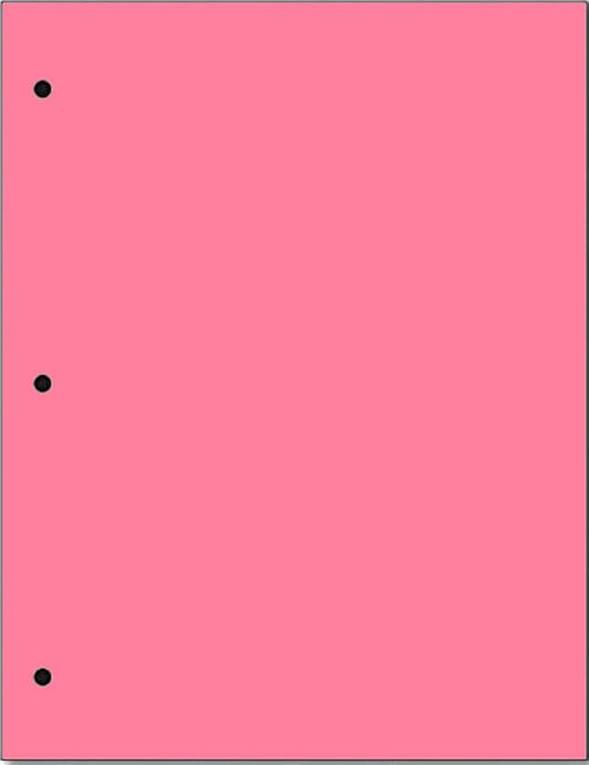 Copy And Printing Color Paper, 20 Lb. 3 Hole Punch 500 Sheets Per Ream. (Cherry)