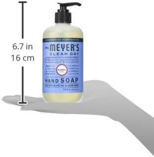 MRS. MEYER'S CLEAN DAY Hand Soap, Made with Essential Oils, Biodegradable Formula, Bluebell, 12.5 fl. oz - Pack of 6