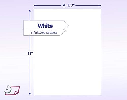 NextDayLabels Color Cardstock Paper - 50 Sheets - 8-1/2" x 11" - White 67 lb (147 gsm) - Thick Colored Paper for Crafting, Invitations, Posters, Flyers, and DIY Projects - Made in USA