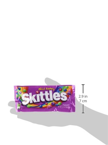 SKITTLES Wild Berry Chewy Candy Full Size Movie Night Party Favor Candy Packs Bulk Box, 2.17 oz, (Pack of 36)